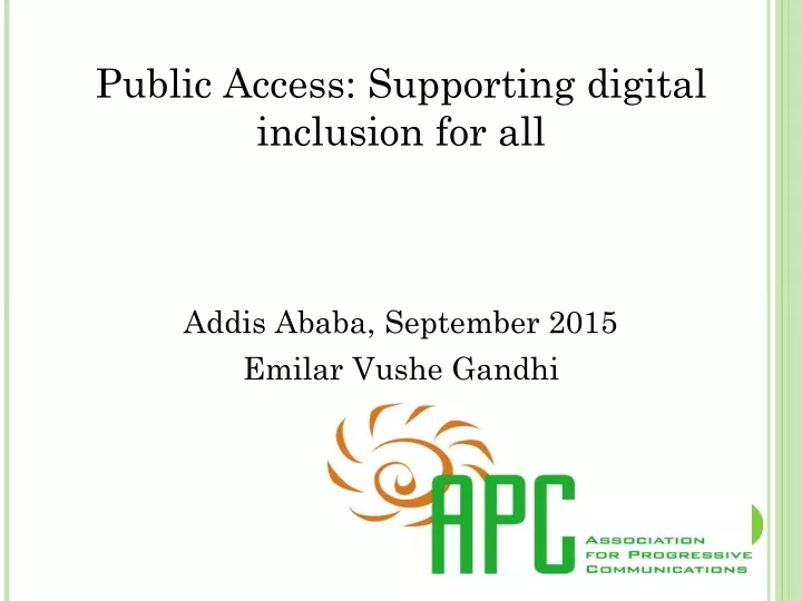 public access supporting digital inclusion for all