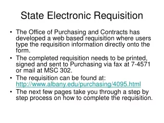 State Electronic Requisition