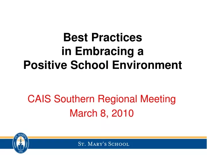 cais southern regional meeting march 8 2010