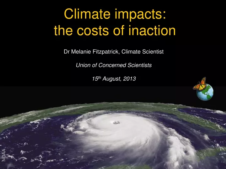 climate impacts the costs of inaction