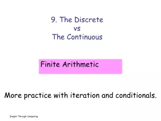 9. The Discrete  vs The Continuous