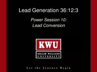 Lead Generation 36:12:3