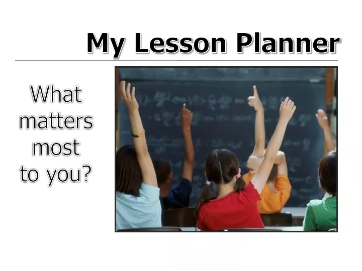my lesson planner