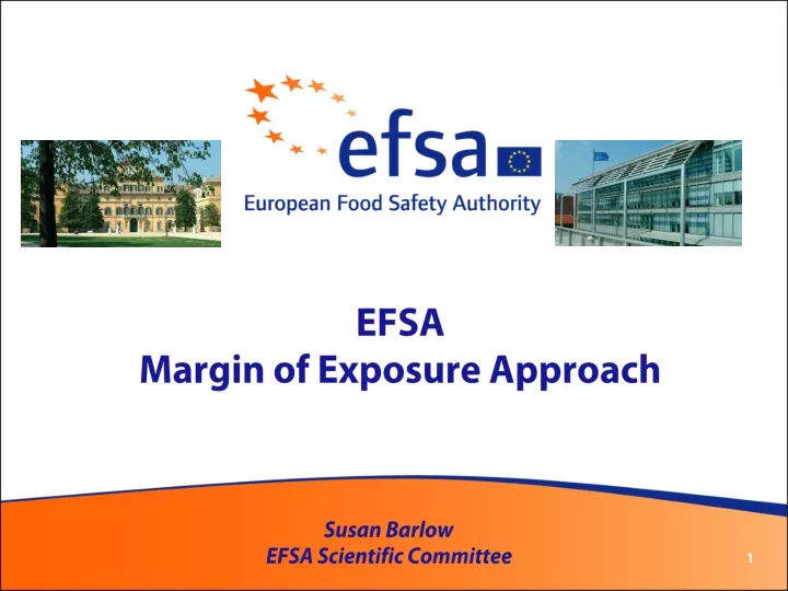 efsa margin of exposure approach