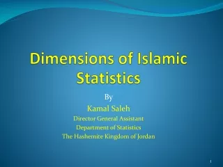Dimensions of Islamic Statistics