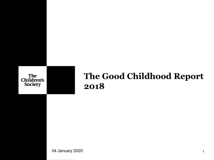 the good childhood report 2018