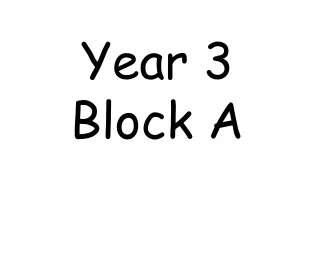 Year 3 Block A