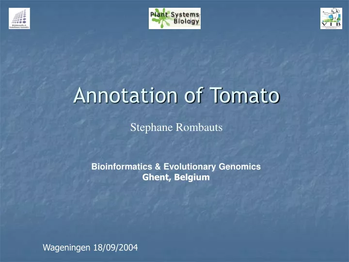 annotation of tomato