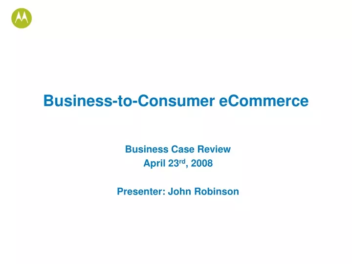 business to consumer ecommerce