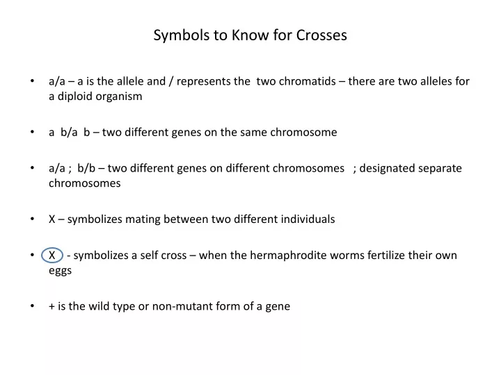 symbols to know for crosses