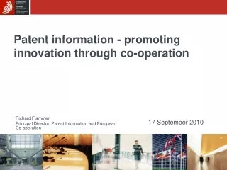 Patent information - promoting innovation through co-operation
