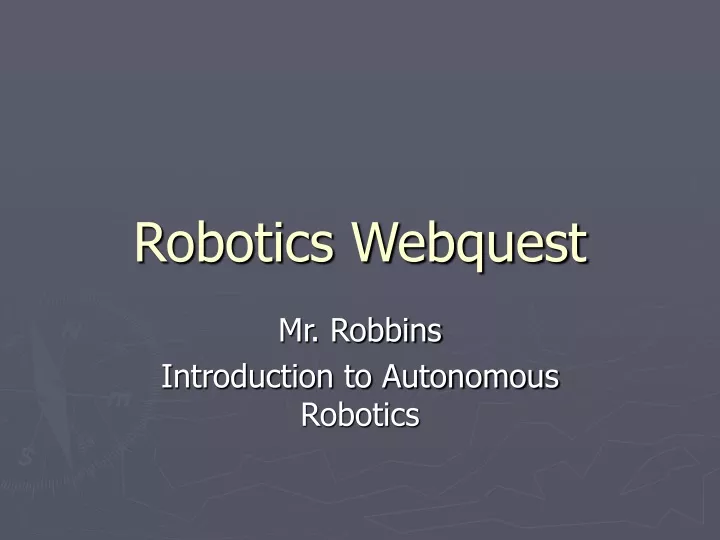 robotics webquest