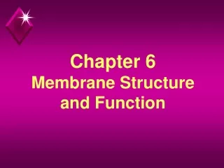 Chapter 6  Membrane Structure and Function