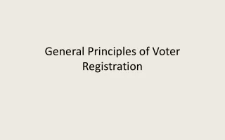 General Principles of Voter Registration