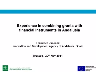 Experience in combining grants with financial instruments in Andalusia