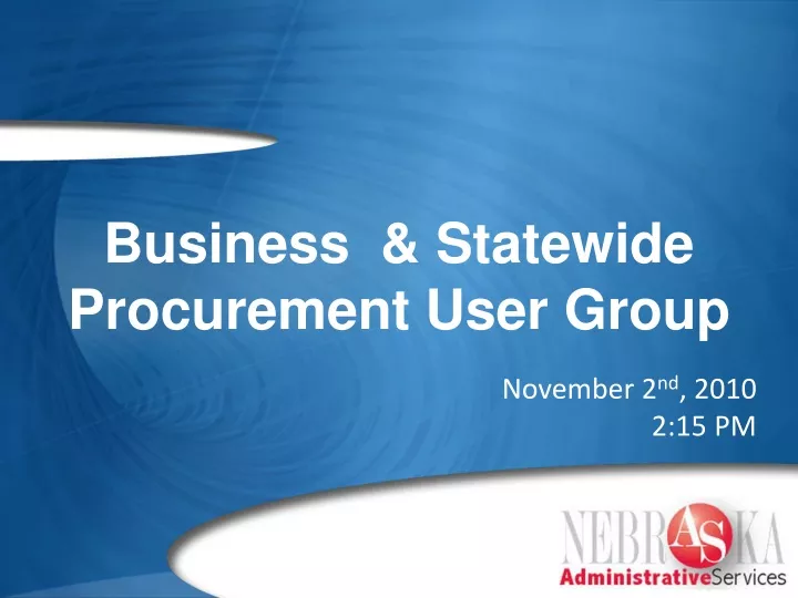 business statewide procurement user group