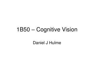 1B50 – Cognitive Vision