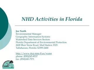 NHD Activities in Florida