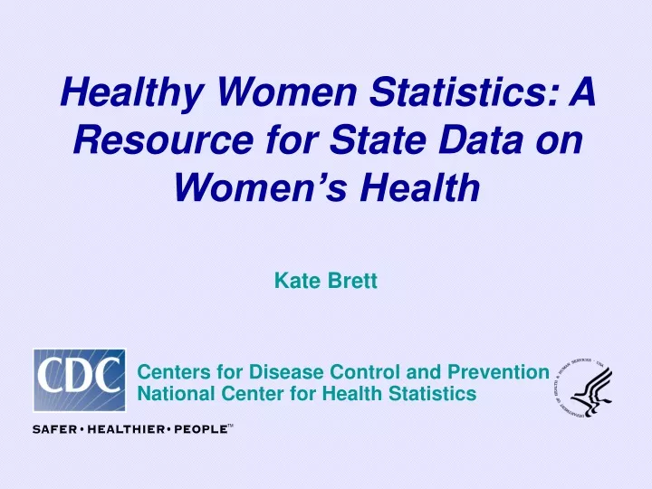 healthy women statistics a resource for state