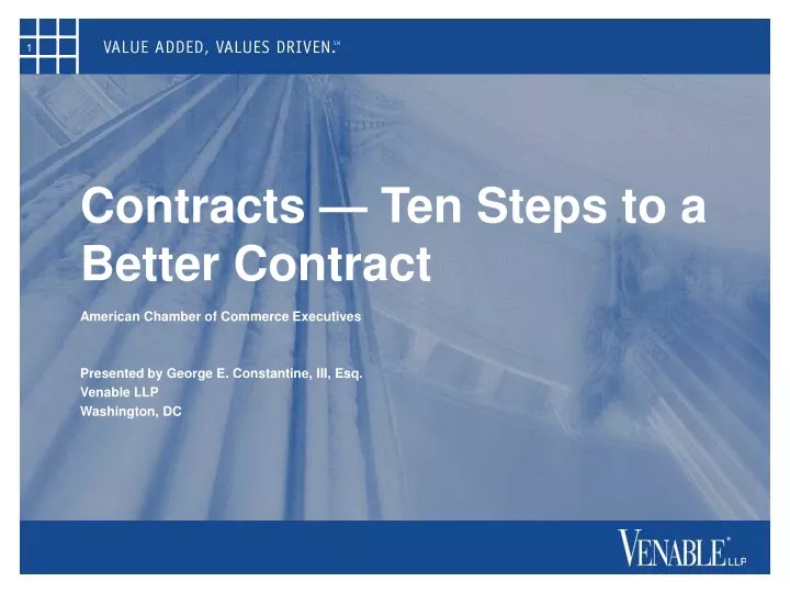 contracts ten steps to a better contract
