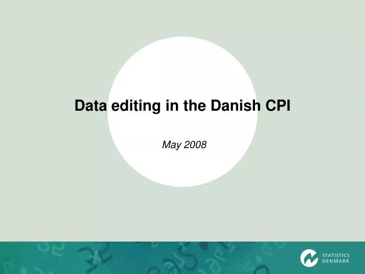 data editing in the danish cpi