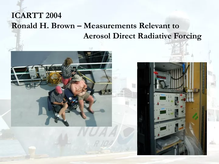 icartt 2004 ronald h brown measurements relevant