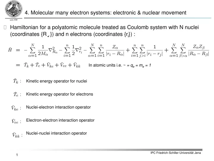 4 molecular many electron systems electronic