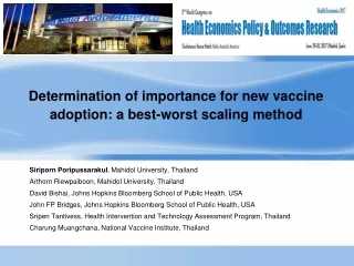 Determination of importance for new vaccine adoption: a best-worst scaling method