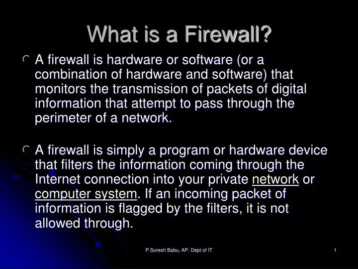 what is a firewall