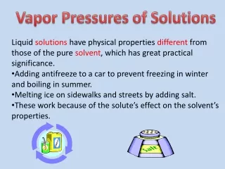 Vapor Pressures of Solutions