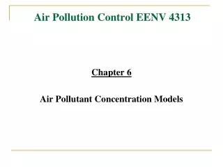 Air Pollution Control EENV 4313