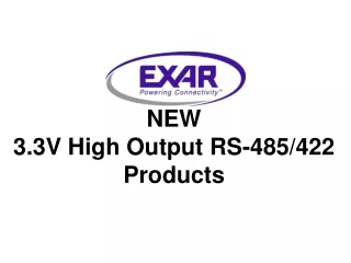 NEW  3.3V High Output RS-485/422 Products