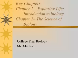 College Prep Biology Mr. Martino