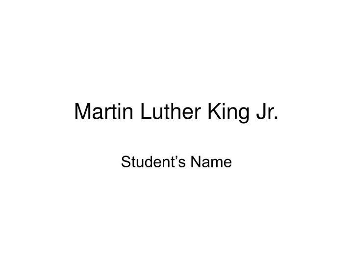 martin luther king jr