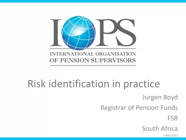 risk identification in practice