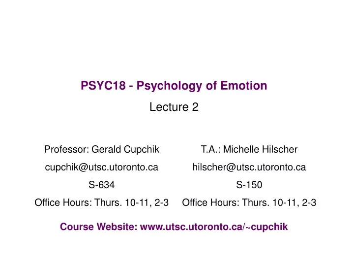 psyc18 psychology of emotion lecture 2