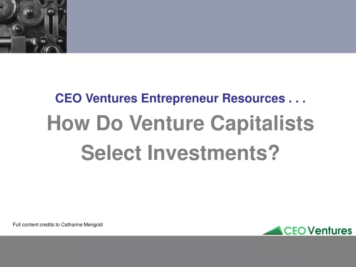 ceo ventures entrepreneur resources