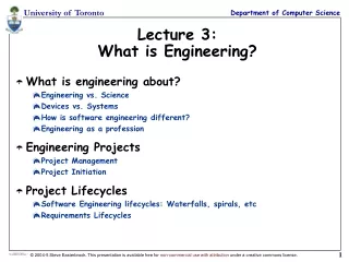 Lecture 3: What is Engineering?