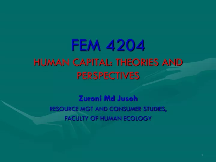 fem 4204 human capital theories and perspectives
