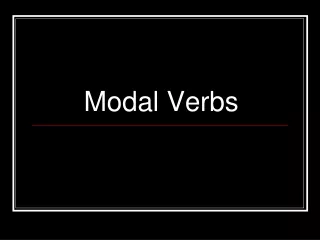 Modal Verbs