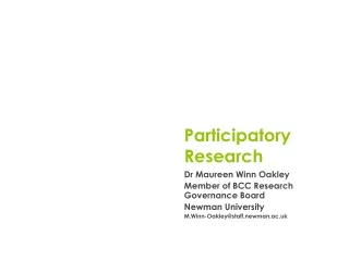 Participatory  Research