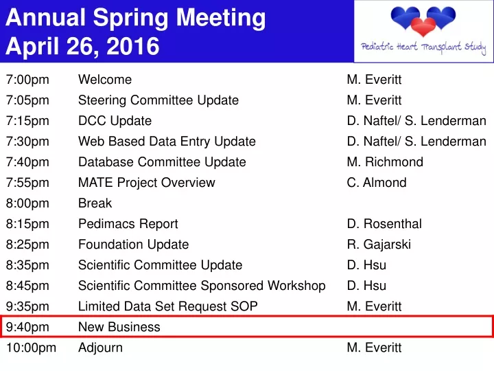 annual spring meeting april 26 2016