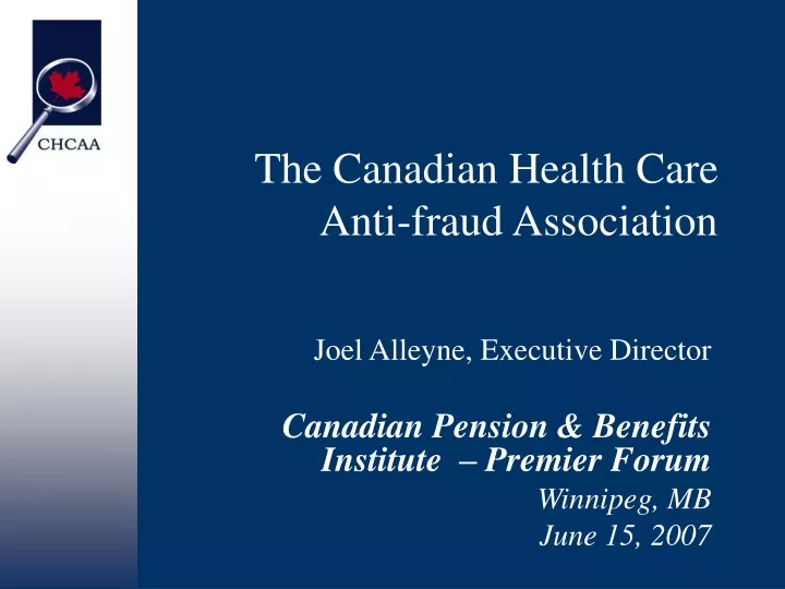 the canadian health care anti fraud association