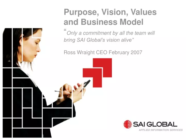 purpose vision values and business model only