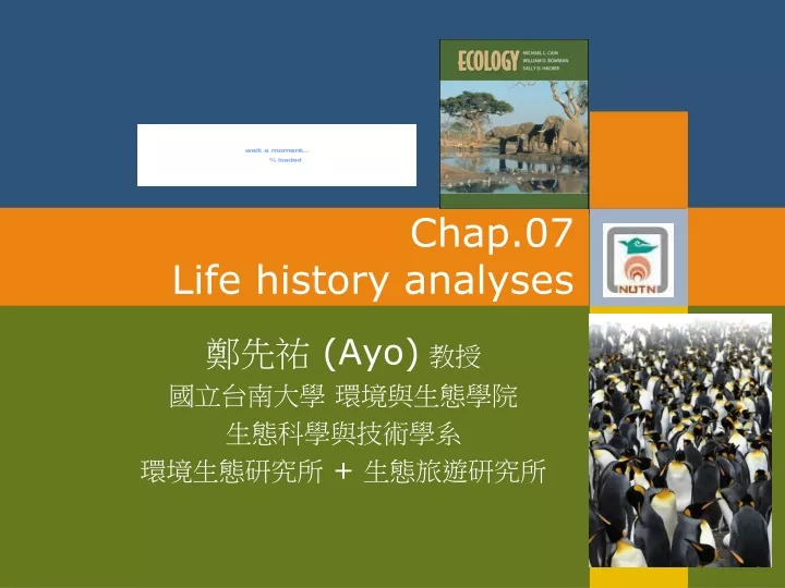 chap 07 life history analyses