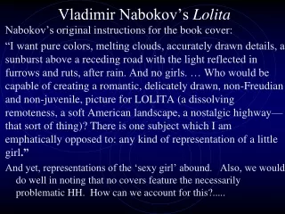 Vladimir Nabokov’s  Lolita