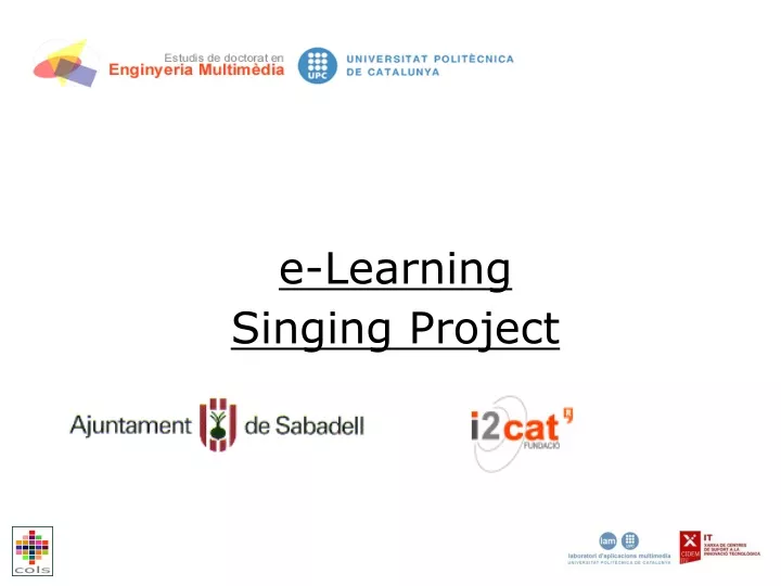 e learning singing project
