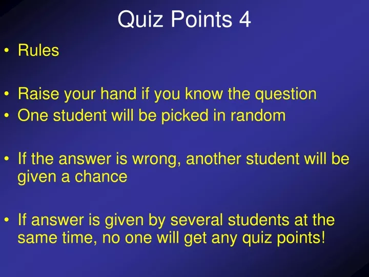 quiz points 4