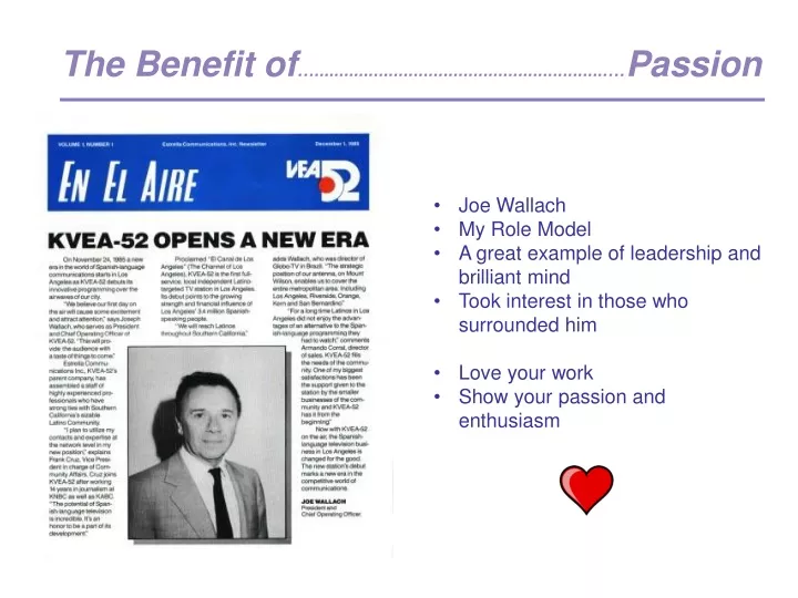 the benefit of passion