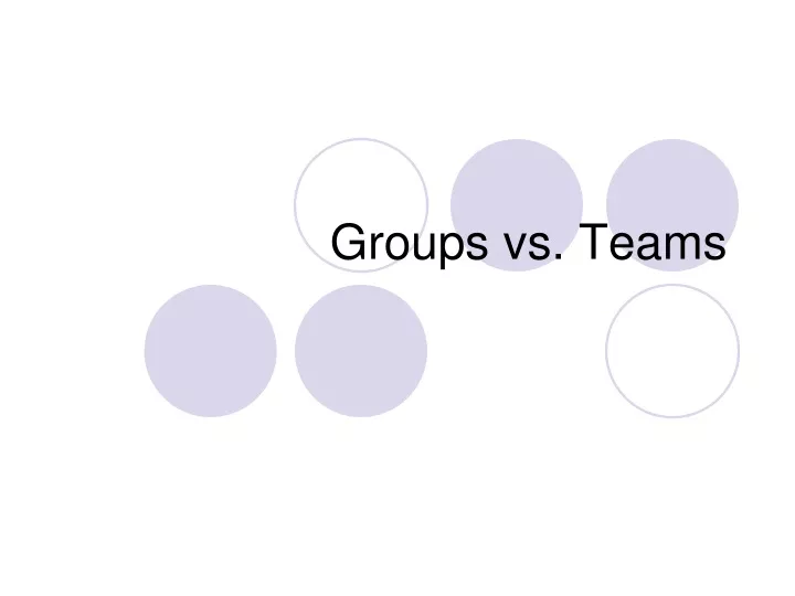 groups vs teams